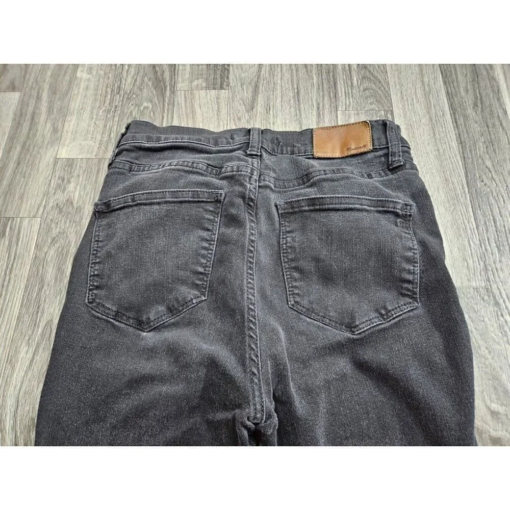 Madewell‎ Womens Size 27 Road Tripper Black Grey Skinny Denim Jeans